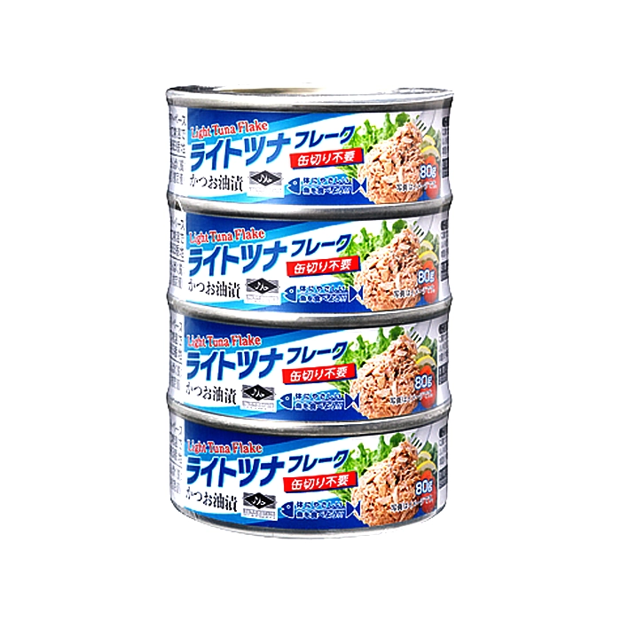 Light Tuna Flake (Canned) (Blue) 80gmX4