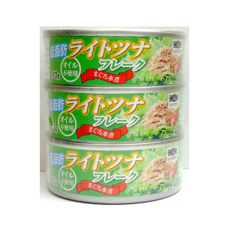Light Tuna Flake Low Fat Non Oil (Canned) (Green) 70gmX3
